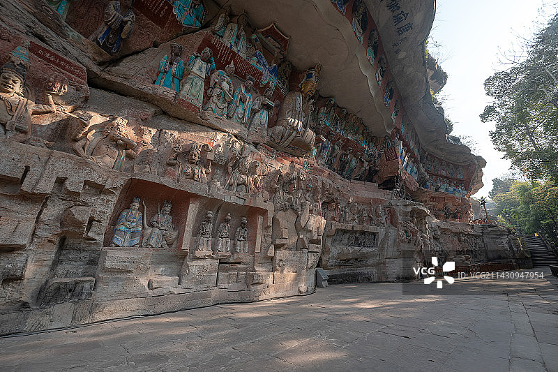 大足石刻宝顶山石刻柳本尊行化事迹图图片素材