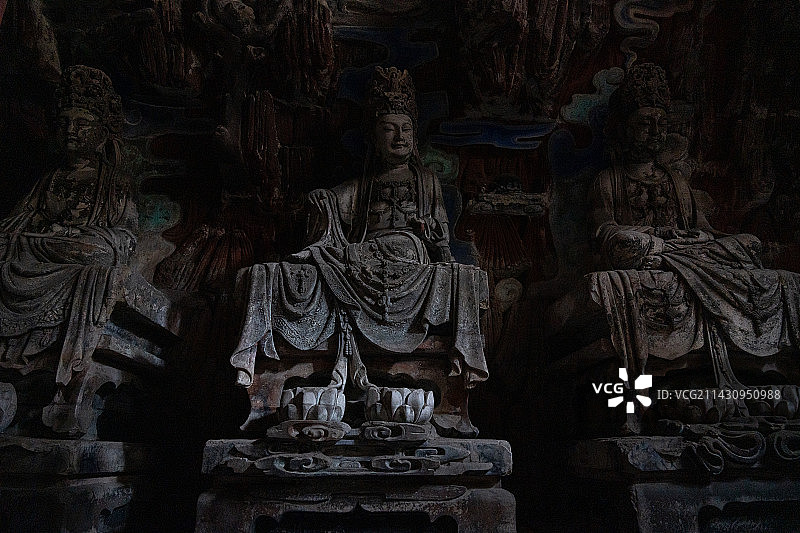 大足石刻宝顶山石刻圆觉洞图片素材