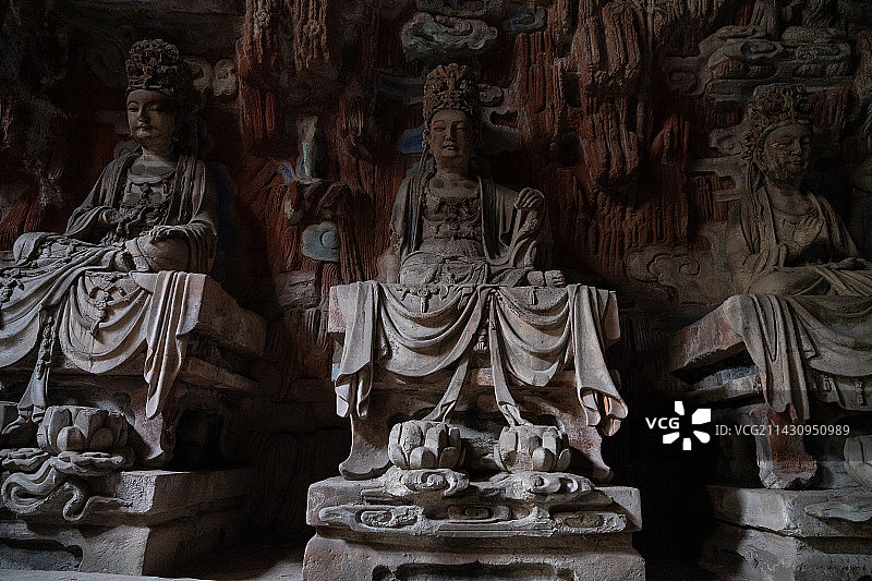 大足石刻宝顶山石刻圆觉洞图片素材