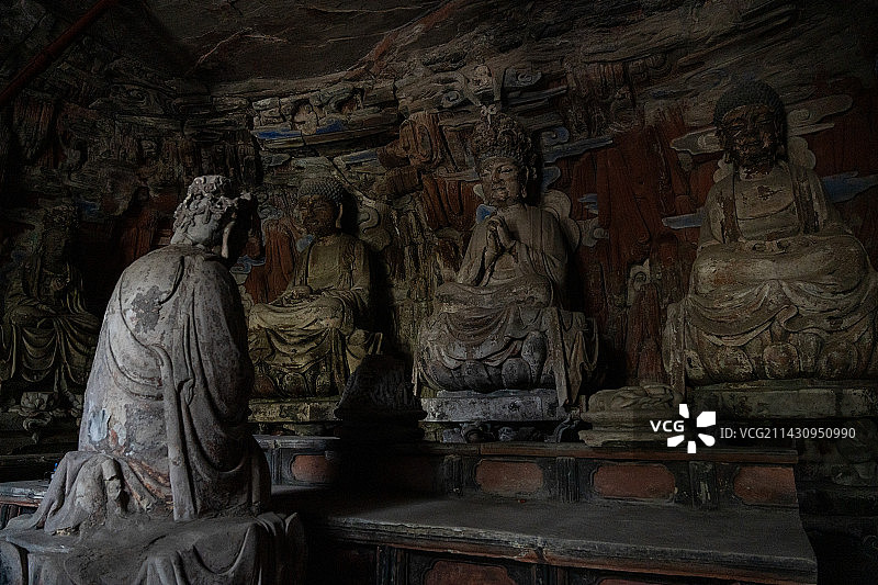 大足石刻宝顶山石刻圆觉洞图片素材