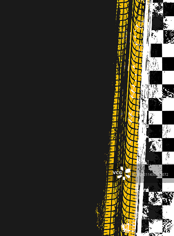 赛车运动旗帜背景轮胎痕迹图片素材