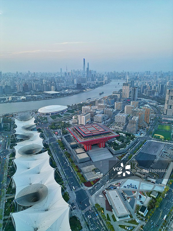 航拍上海浦东世博源图片素材