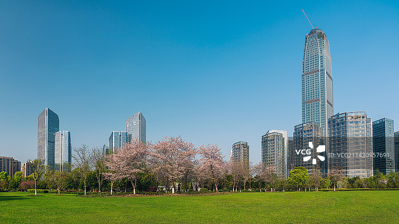 浙江台州椒江商务区天盛中心和腾达中心图片素材