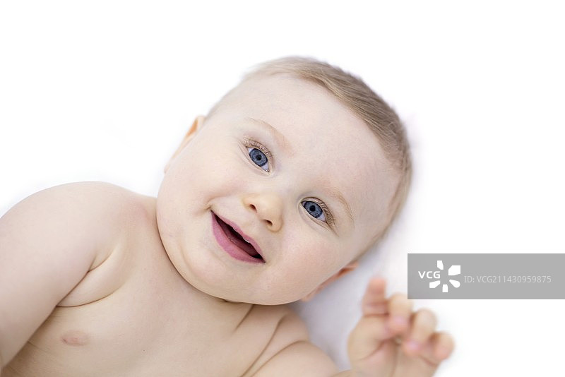 躺着的宝宝肖像图片素材