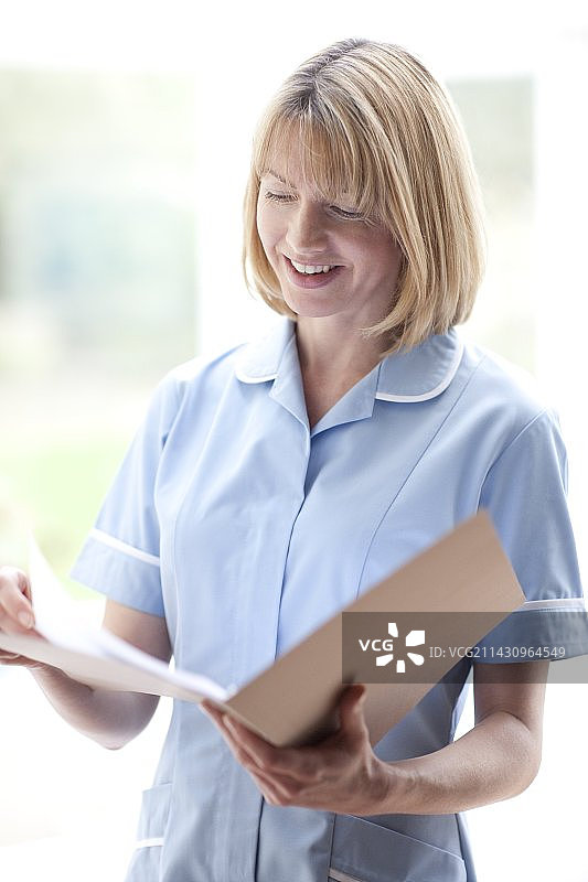 护士检查笔记图片素材