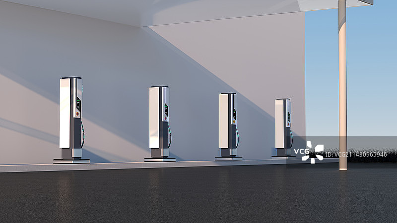 3D 新能源充电桩图片素材
