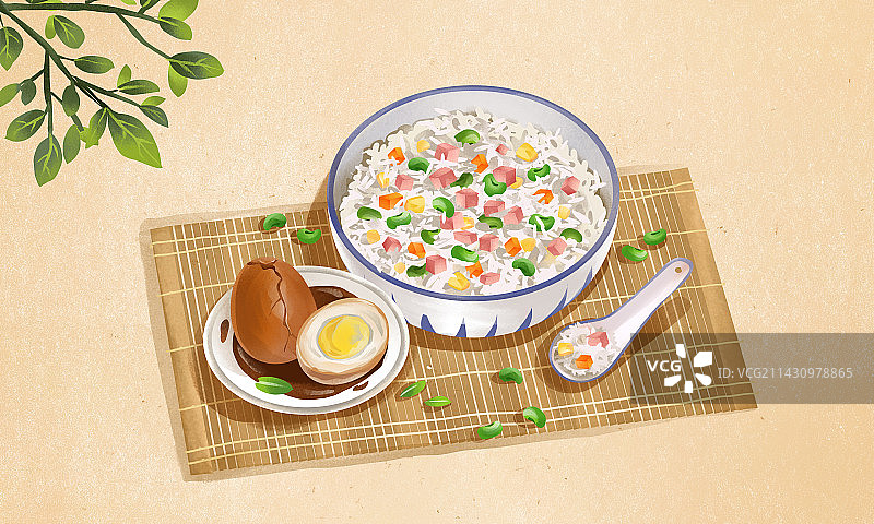 二十四节气之传统美食立夏吃立夏饭图片素材