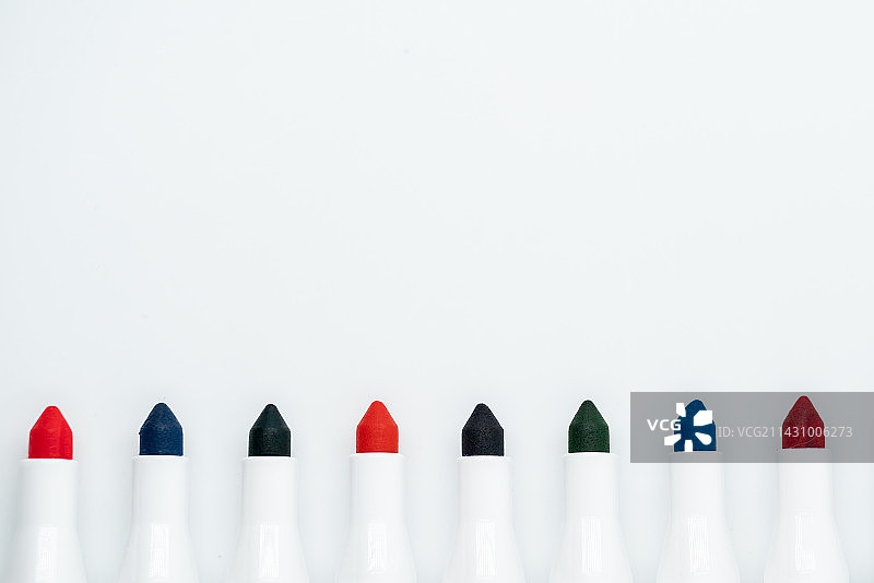 彩色画笔蜡笔特写镜头图片素材