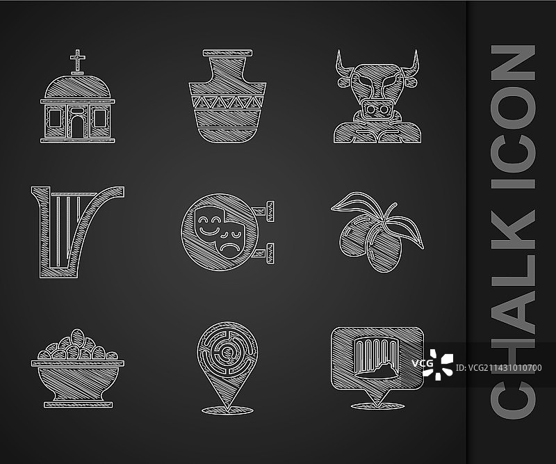 喜剧和悲剧面具米诺陶洛斯迷宫图片素材