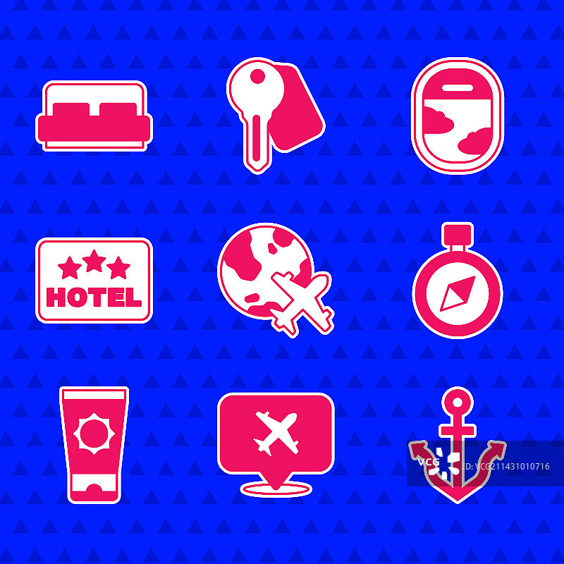 飞行飞机、对话气泡地球仪主题素材图片素材