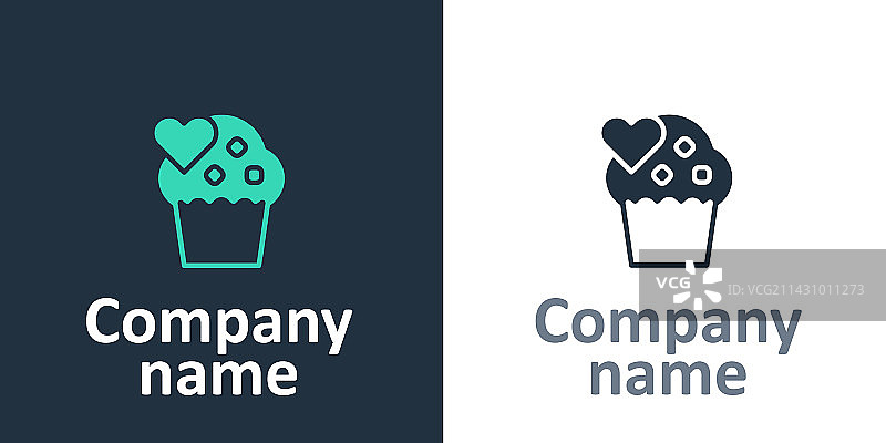 心形结婚蛋糕logotype图片素材