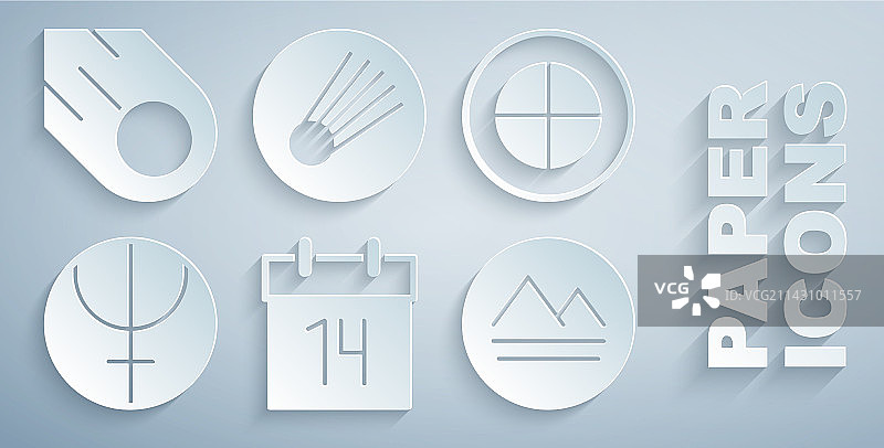 日历地球海王星行星元素图片素材