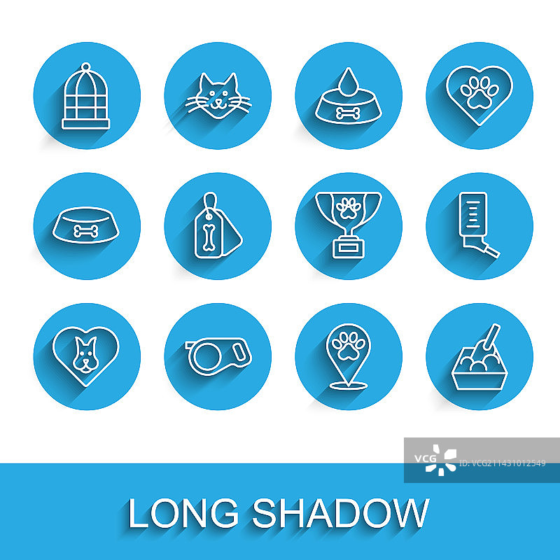 带有十字的爱心线条：宠物狗伸缩绳图片素材