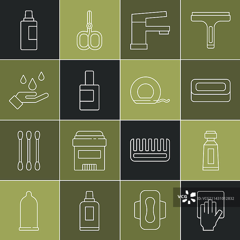 牙膏管线条组合图片素材