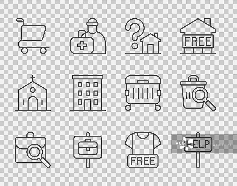 线条搜索求助文本房屋图片素材