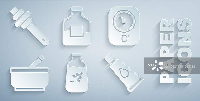 精油瓶桑拿房温度计套装图片素材