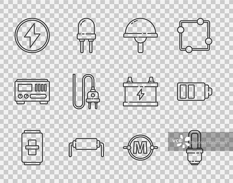 线性电灯开关LED灯泡图片素材