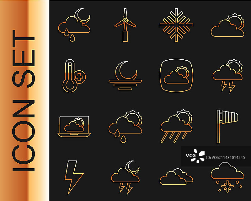 线稿雪云雪锥风向袋风向标图片素材