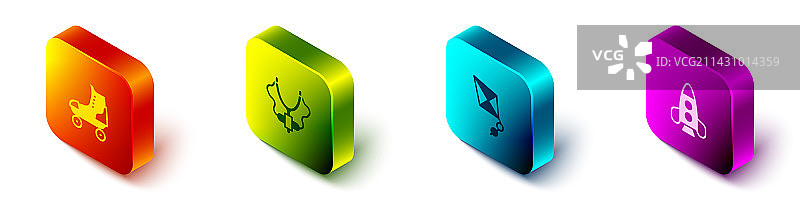 2.5D溜冰鞋弹弓风筝图片素材