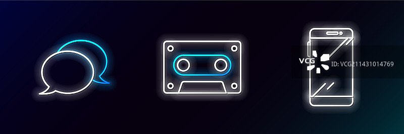 智能手机语音气泡图标图片素材