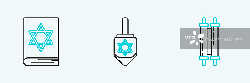 《妥拉》经卷和犹太教《妥拉》书籍图片素材