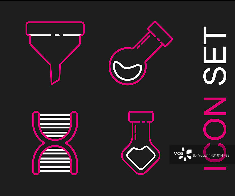 试管、烧瓶和化学DNA符号图片素材