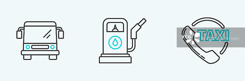 出租车呼叫、电话服务、巴士图片素材