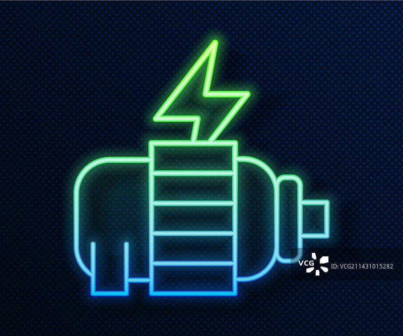 霓虹灯电动马达图标图片素材