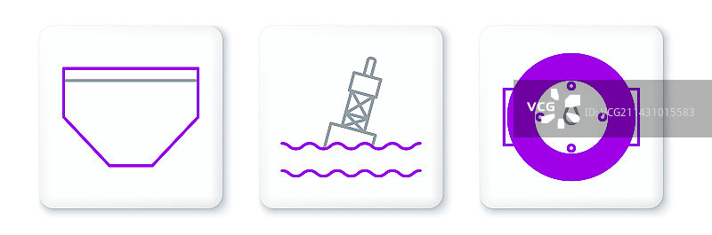 风向玫瑰图泳裤漂浮线稿图标图片素材