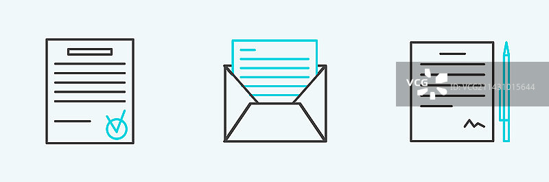 带笔的合同，确认文件图片素材