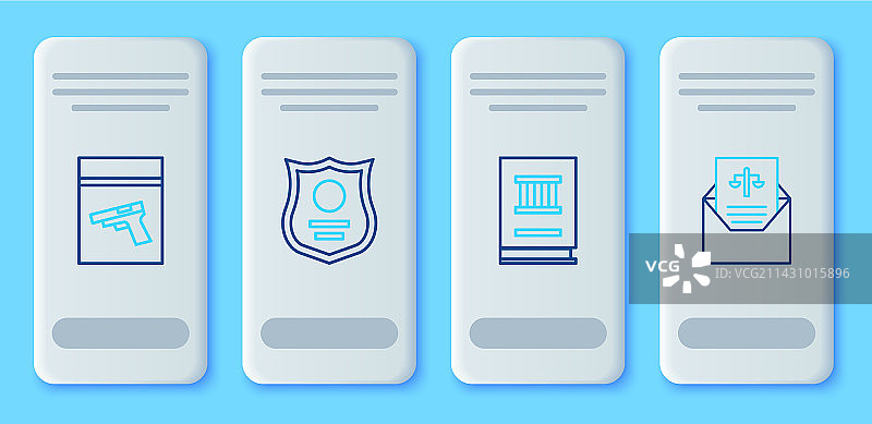 警察徽章、法律书籍和证据袋图片素材