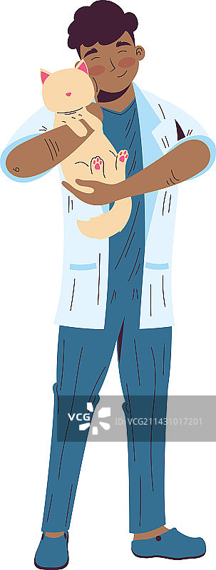 男性兽医专业工作者图片素材