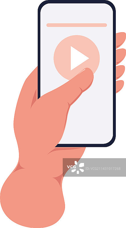 手持智能手机播放视频图片素材