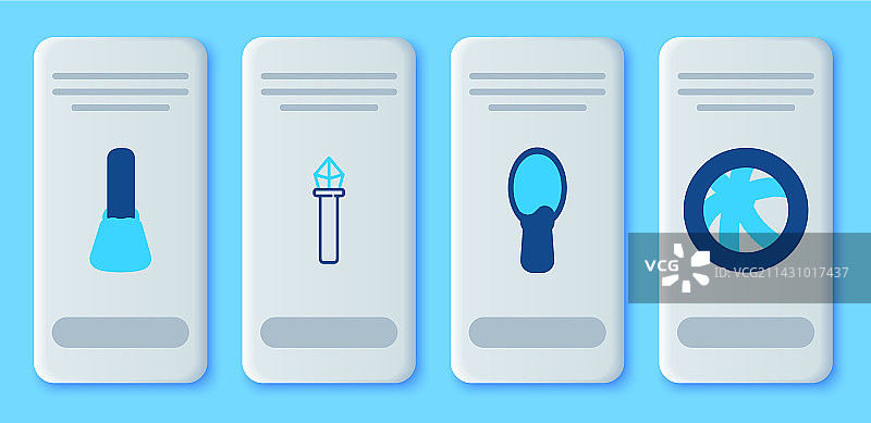 魔法杖手镜女巫扫帚线条设计图片素材