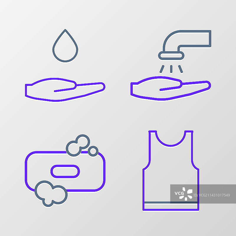 无袖T恤肥皂洗衣场景图片素材