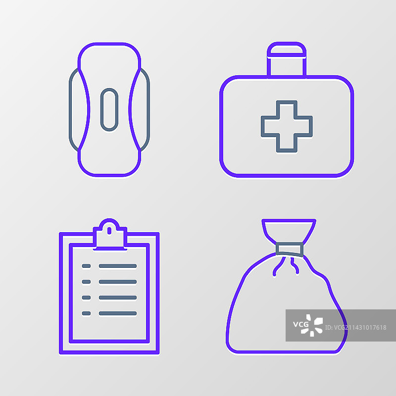 垃圾袋带清单的剪贴板图片素材