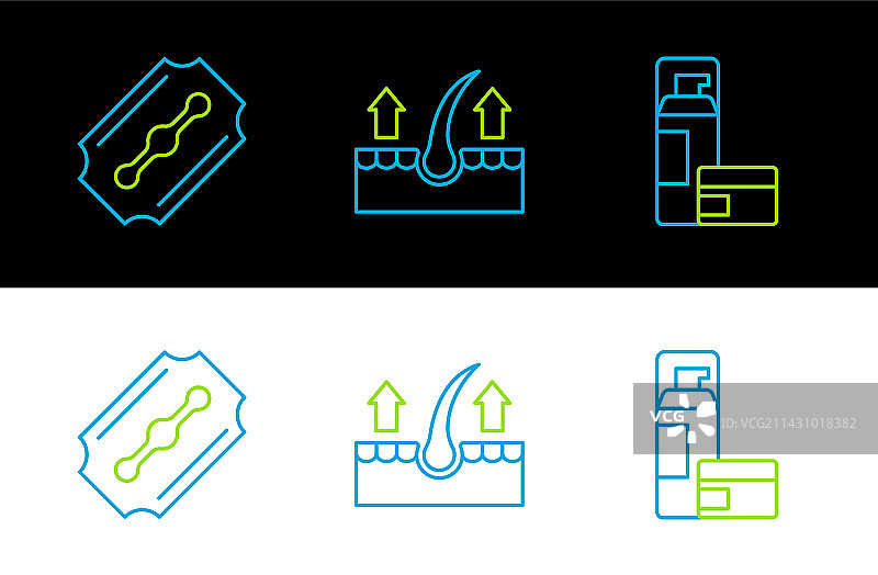 剃须啫喱、泡沫、刀片剃须刀和人图片素材