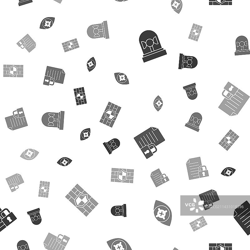 闪光灯、警报器、眼睛扫描、文件与锁图片素材