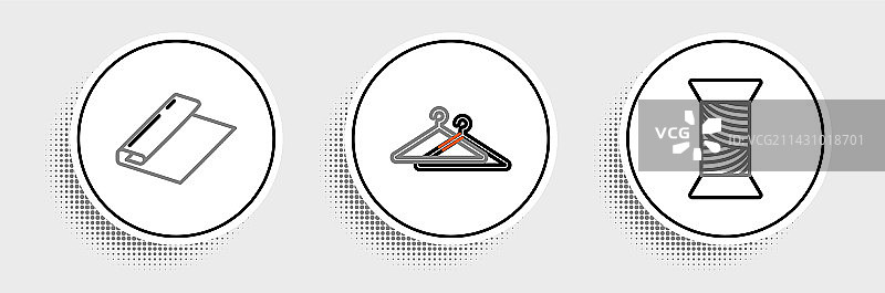 线轴、纺织面料上的缝纫线图片素材