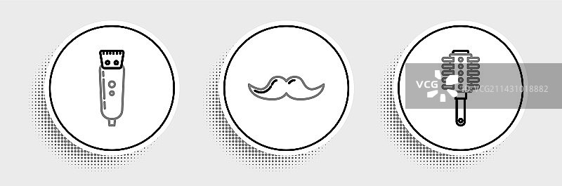 发刷、电动理发器套装图片素材