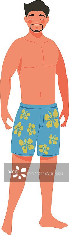 穿着泳裤的男人图片素材