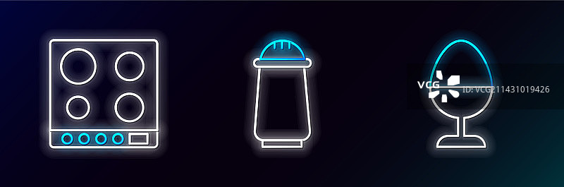 支架上的鸡肉鸡蛋燃气灶组合图片素材