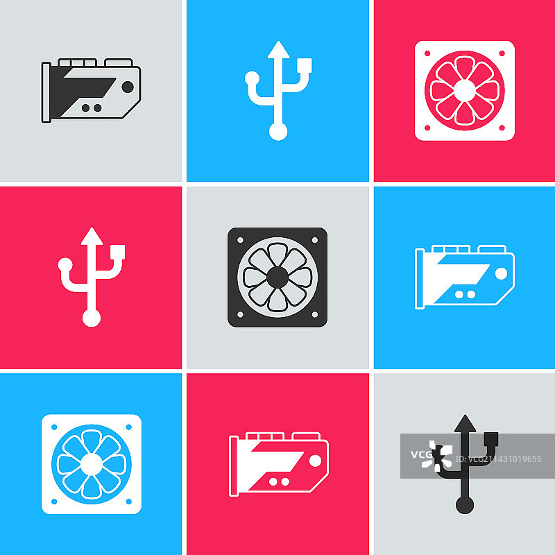 显卡USB电脑散热器场景图片素材