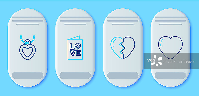 情人节派对宣传单banner：破碎的心图片素材