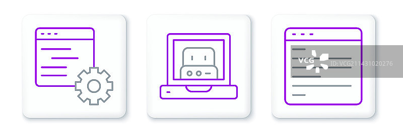 电脑API界面和创建图标图片素材