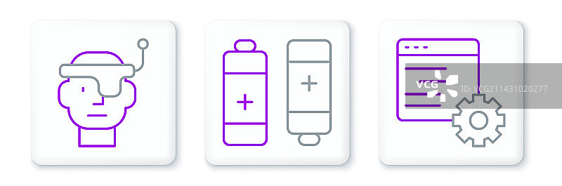 线条电脑API智能眼镜界面图片素材