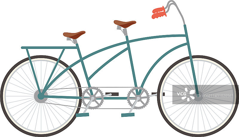 灰色双人自行车图片素材