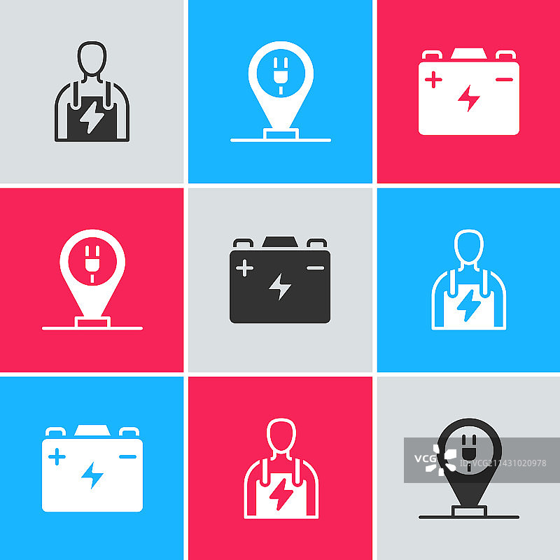 汽车修理工正在充电、停车图片素材