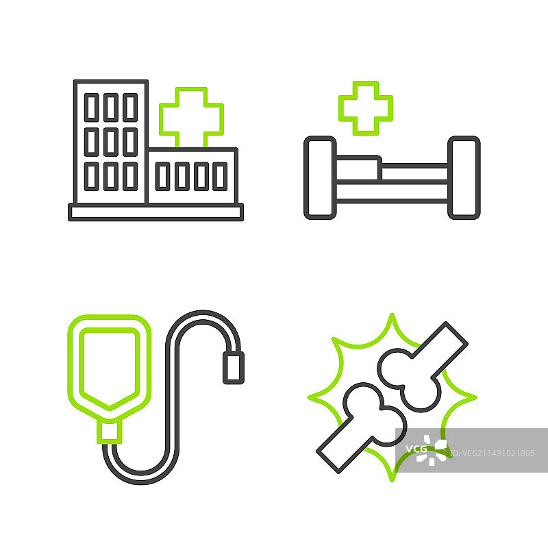 关节疼痛膝盖疼痛IV袋医院图片素材