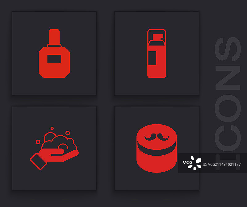 发型定型啫喱或发蜡须后水套装图片素材